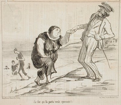 Le Flot qui la porta von Honoré Daumier